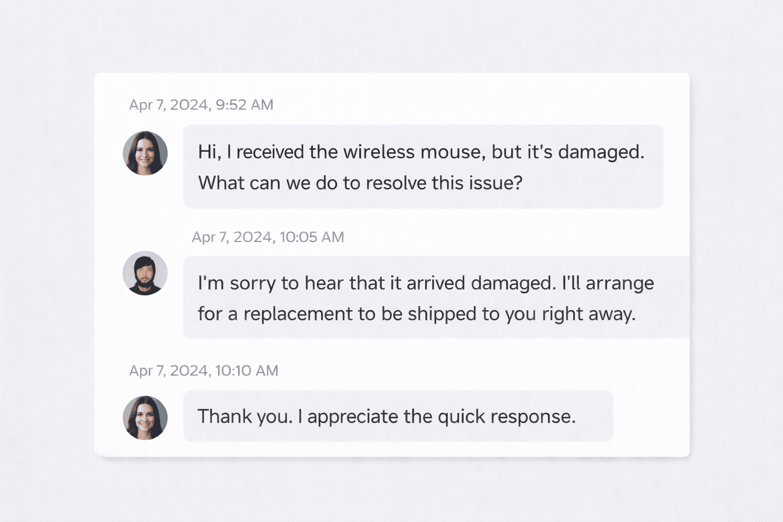 eBay feedback revision request example using professional buyer messaging to fix negative reviews