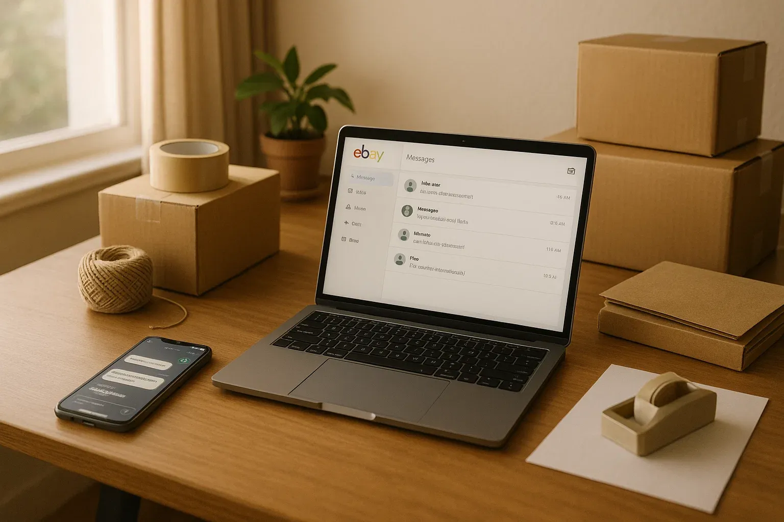 eBay seller replying to buyer messages quickly to improve response rate and trust