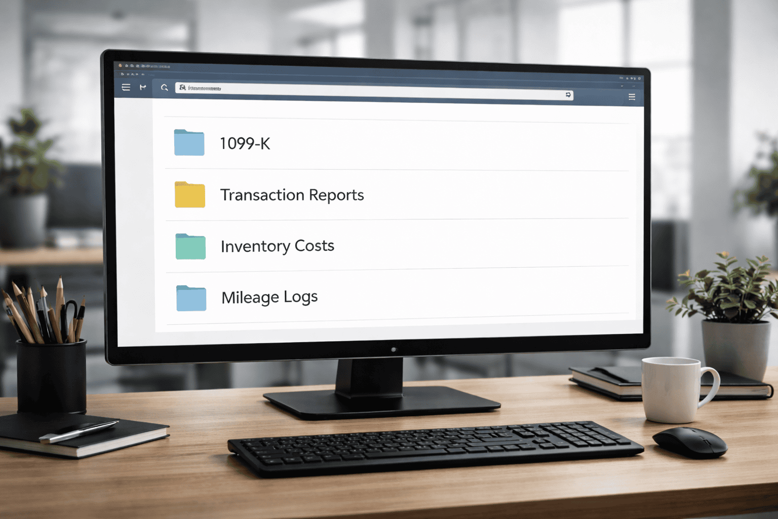 Organized digital records prepared for CPA review by a full-time seller.
