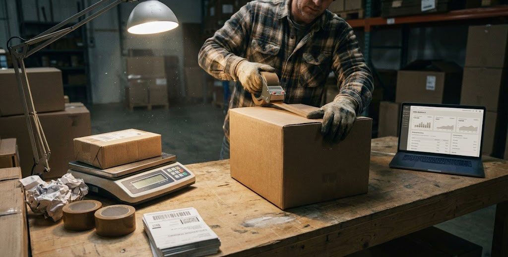 Seller moving from tax stress to organized workflow late at night.